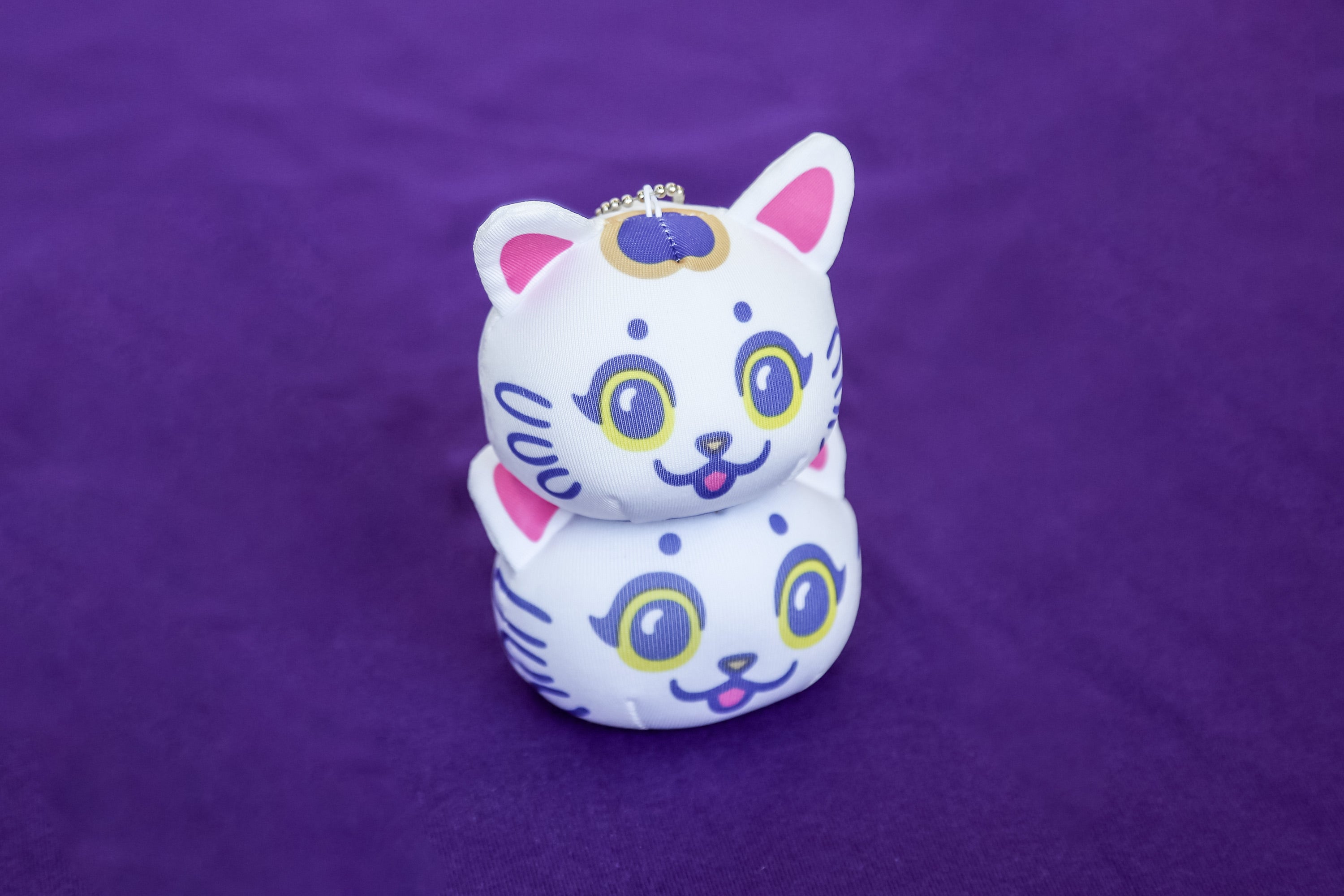 Clear Nyan Daifuku Keychain