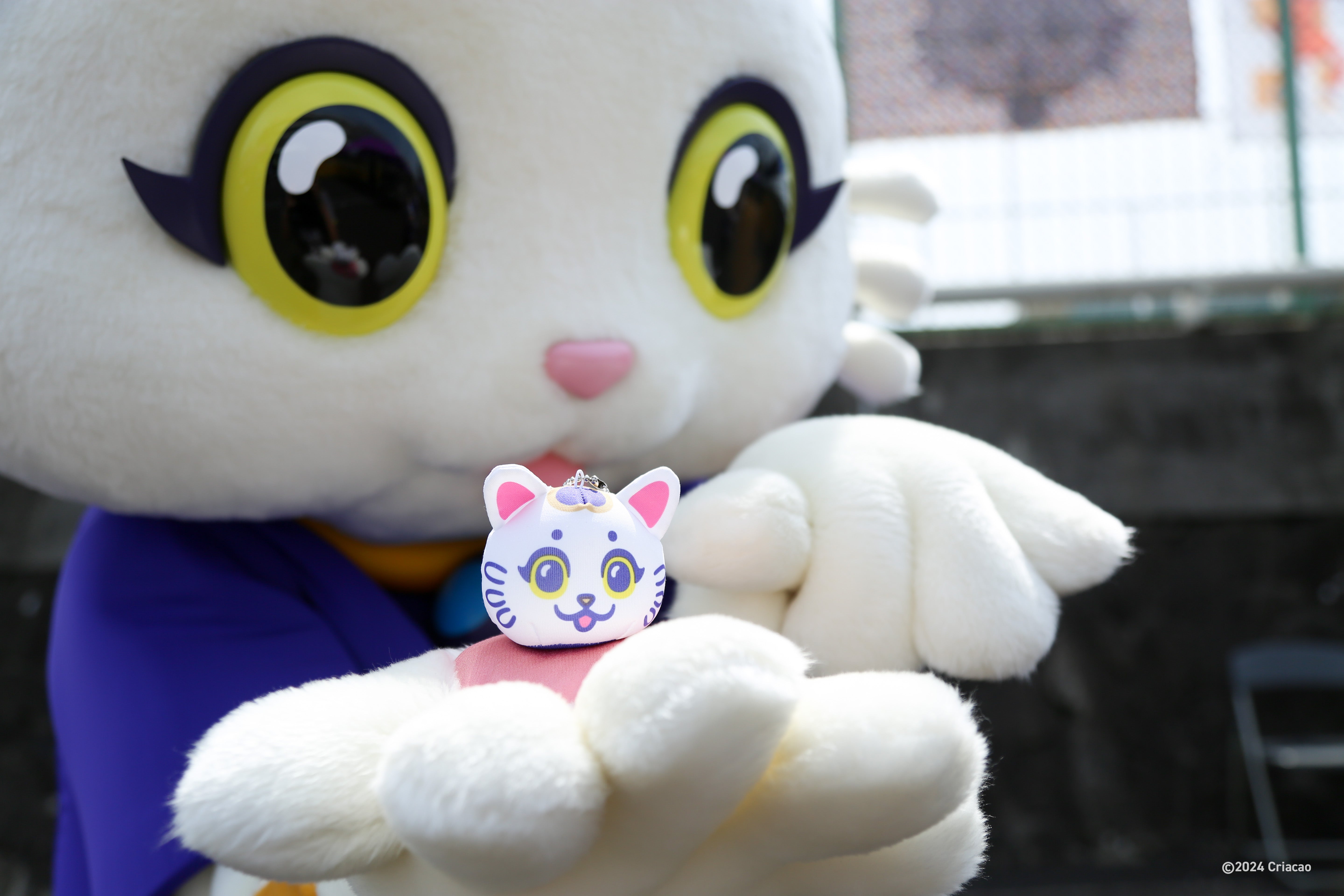 Clear Nyan Daifuku Keychain